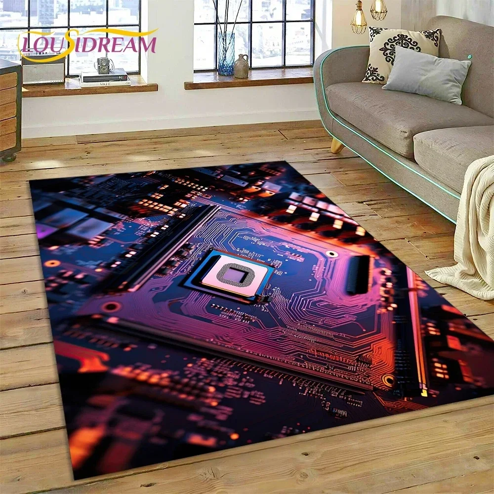PCB 회로 기판 3D 칩 CPU 카펫 러그 침실 거실 - Board Game Table 리뷰 및 가격