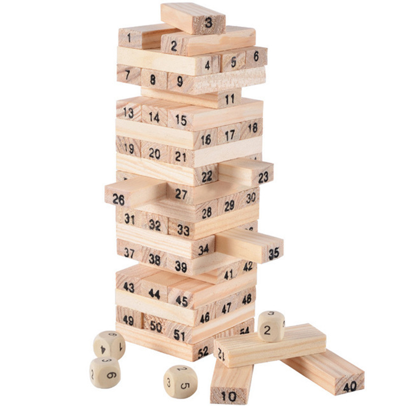 54Pcs 빌딩 블록 장난감 재미 있은 미니 나무 타워 - Board Game Monopoli 리뷰 및 가격