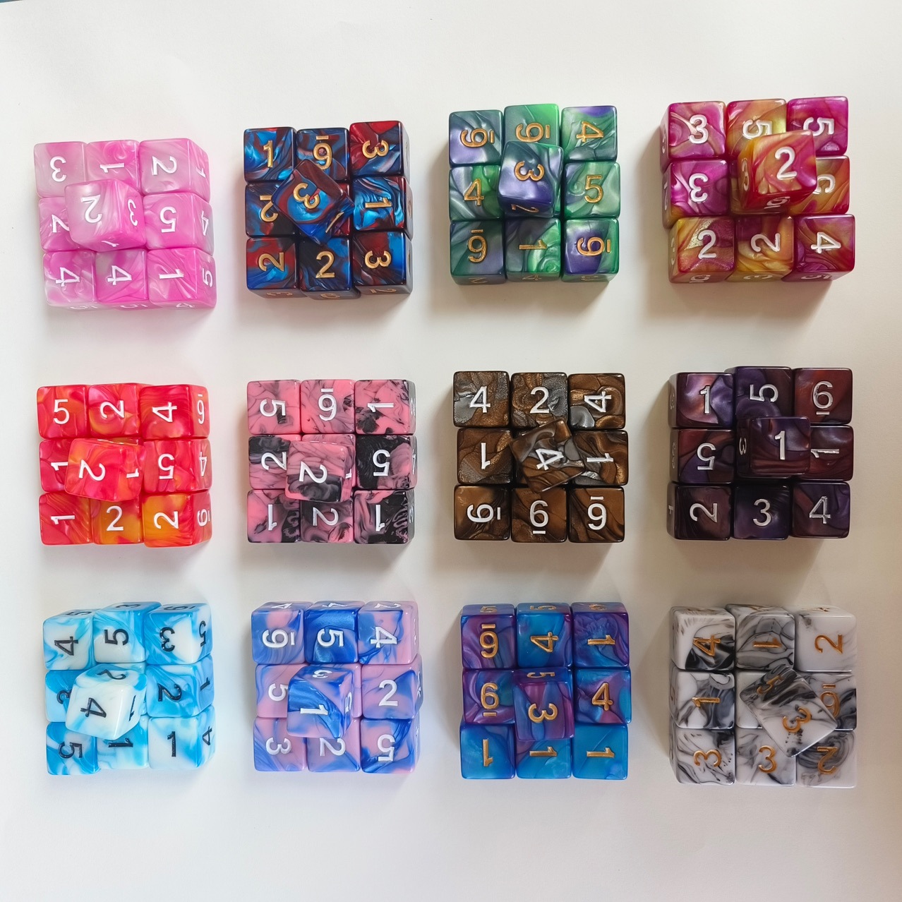 6면 주사위 세트 10개/묶음 16mm D6 아크릴 혼 - Board Game Digital 리뷰 및 가격