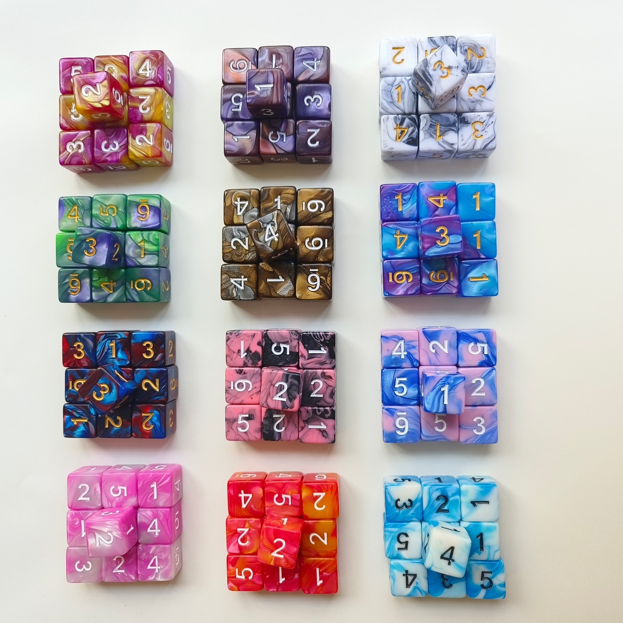 6면 주사위 세트 10개/묶음 16mm D6 아크릴 혼 - Board Game Digital 리뷰 및 가격