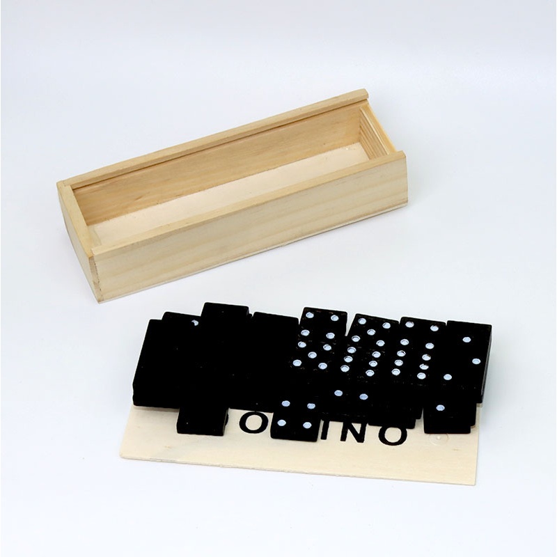 블랙 도미노 28 조각 나무 보드 게임 파티 퍼즐 작은 - Board Game Monopoli 리뷰 및 가격