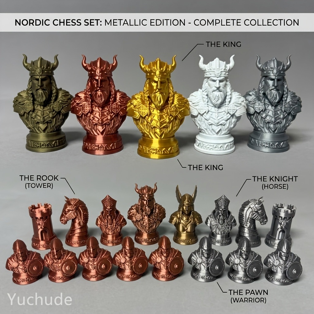 바이킹 체스 말 3D 프린팅, 체스판 게임 피규어 북유 - Board Game Vikings 리뷰 및 가격