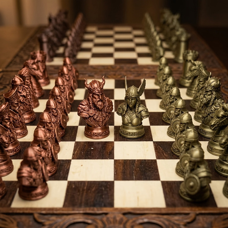 바이킹 체스 말 3D 프린팅, 체스판 게임 피규어 북유 - Board Game Vikings 리뷰 및 가격