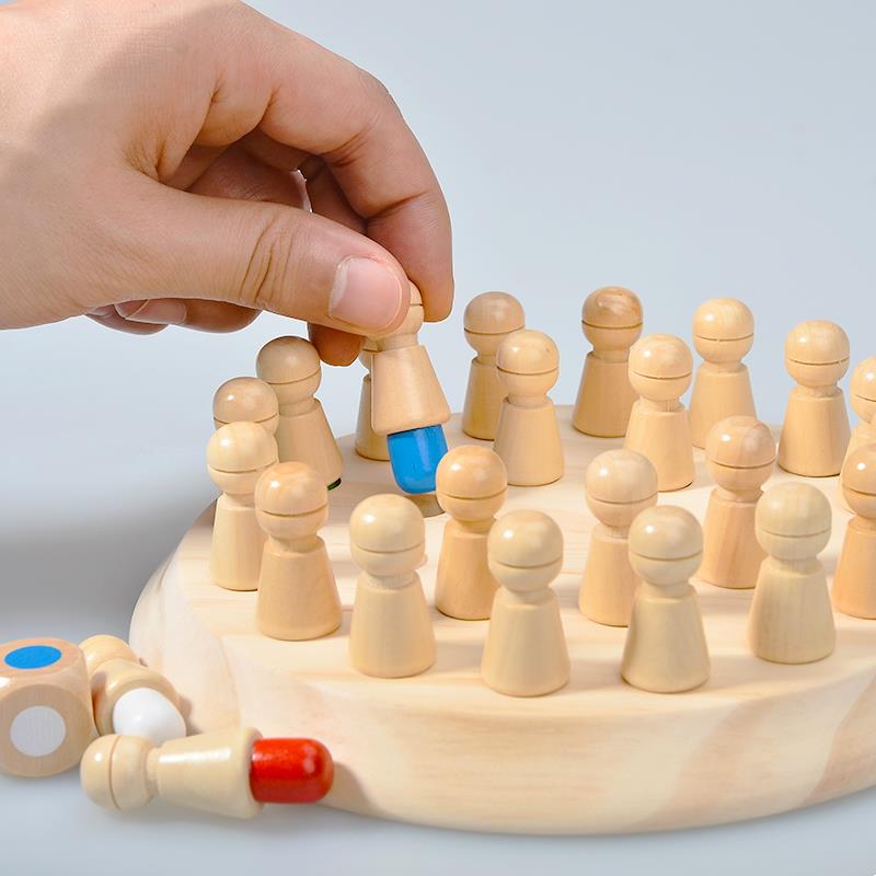 나무 메모리 일치 스틱 체스 컬러 게임 보드 퍼즐 몬테 - Board Game Oath 리뷰 및 가격