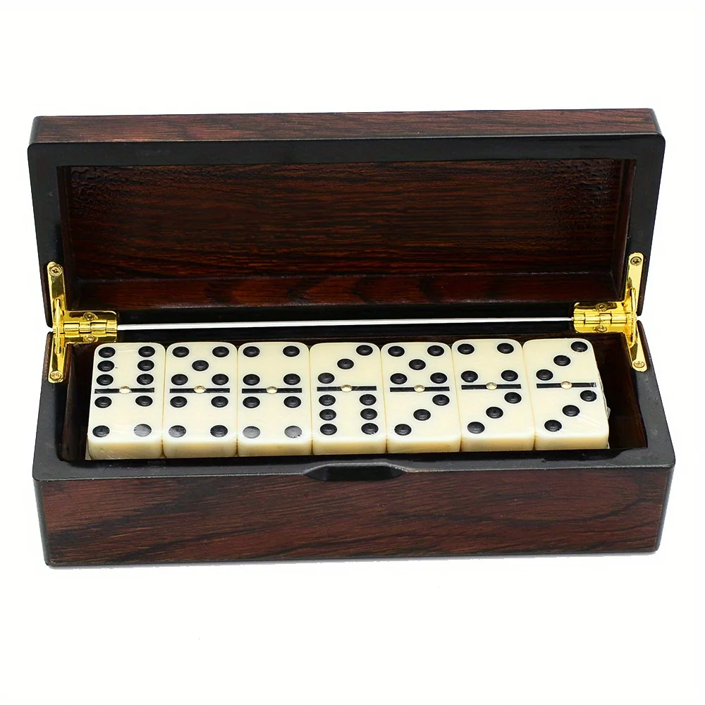 [나무 도미노 게임 세트] 28pcs 더블 6 도미노  - Board Game Monopoli 리뷰 및 가격