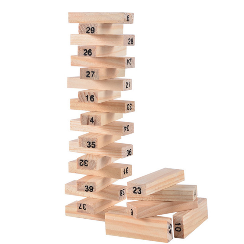 54Pcs 빌딩 블록 장난감 재미 있은 미니 나무 타워 - Board Game Monopoli 리뷰 및 가격