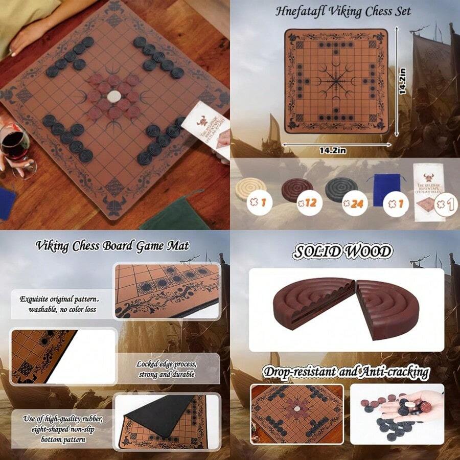 HNEFATAFL: 바이킹 체스 보드 게임, 정통 전통 - Board Game Vikings 리뷰 및 가격