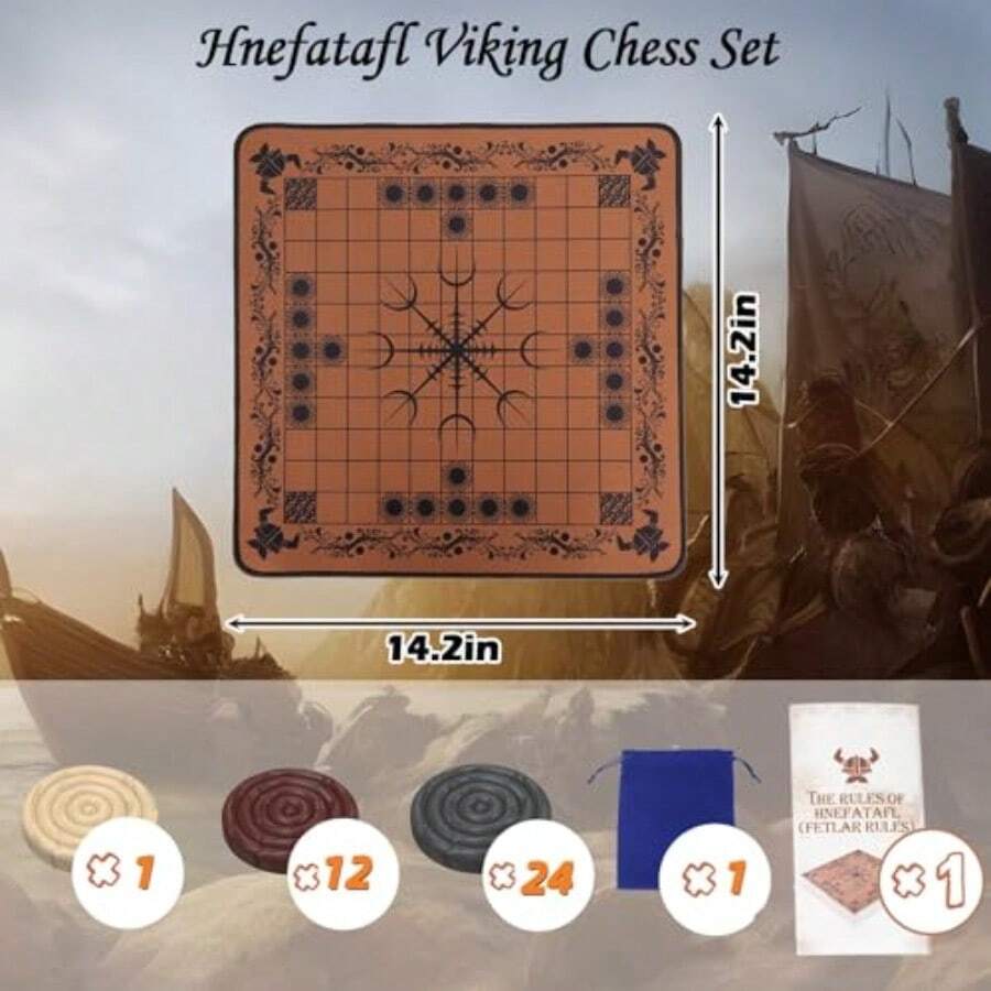 HNEFATAFL: 바이킹 체스 보드 게임, 정통 전통 - Board Game Vikings 리뷰 및 가격