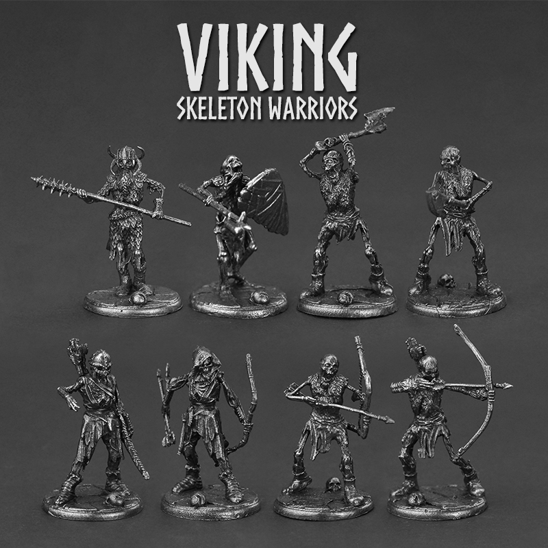 바이킹 해골 전사 군단 금속 고대 병사 액션 피규어 미 - Board Game Vikings 리뷰 및 가격