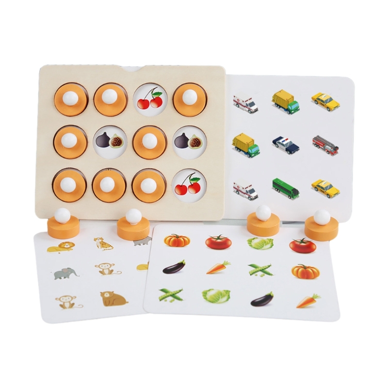 몬테소리 메모리 일치 체스 게임 3D 퍼즐 나무 조기  - Board Game Oath 리뷰 및 가격