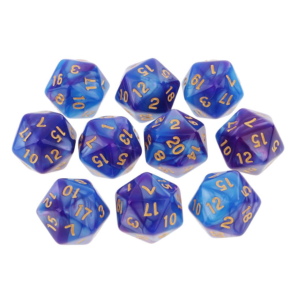 10pcs 다면체 20 양면 주사위 D20 오지 RPG - Board Game Digital 리뷰 및 가격