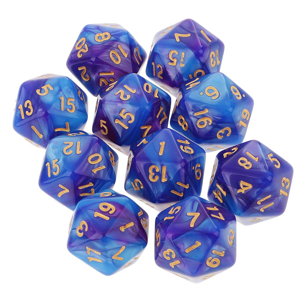 10pcs 다면체 20 양면 주사위 D20 오지 RPG - Board Game Digital 리뷰 및 가격