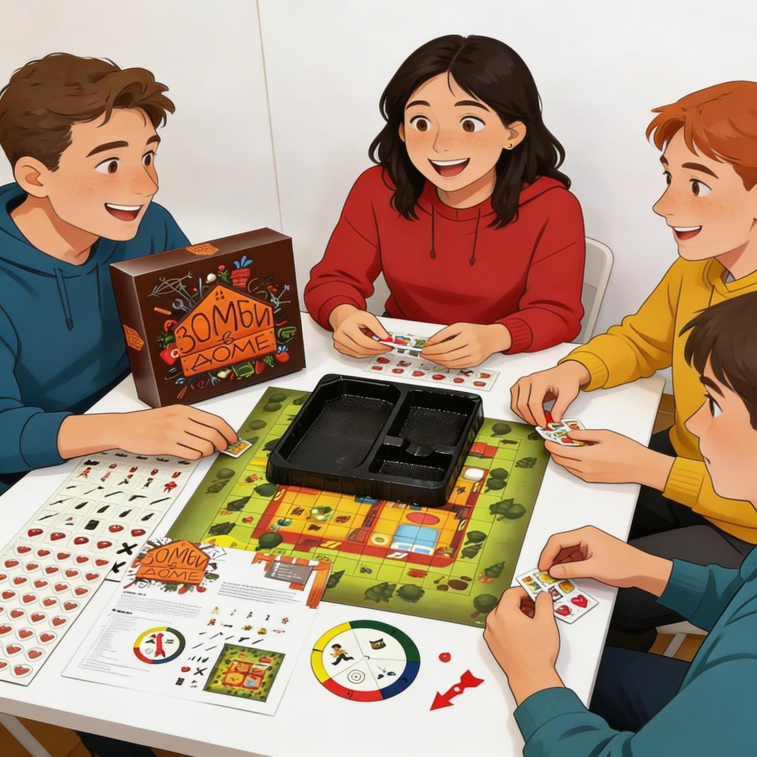 러시아어 버전 좀비 서바이벌 테마 보드 게임 반협동형  - Board Game Zombie 리뷰 및 가격