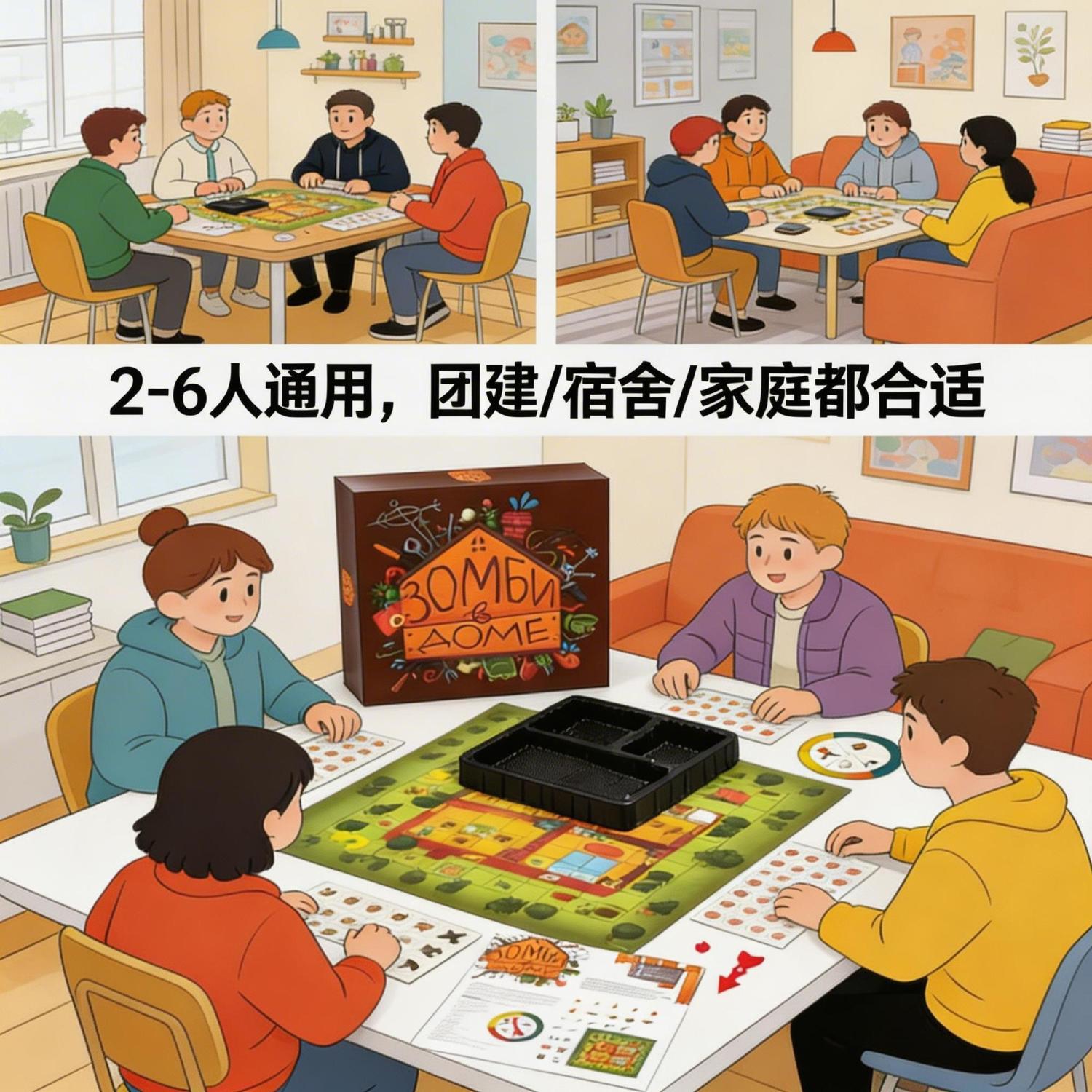 러시아어 버전 좀비 서바이벌 테마 보드 게임 반협동형  - Board Game Zombie 리뷰 및 가격
