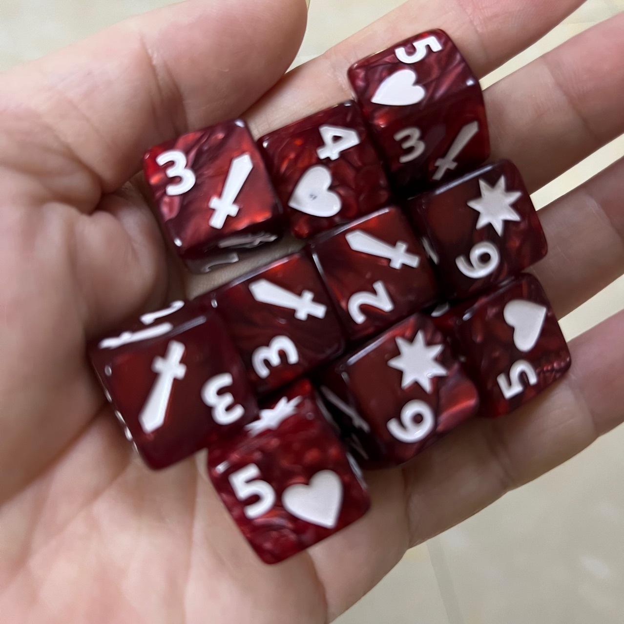10 Pcs 새로운 16mm 6 양면 왕좌의 게임 D6 - Board Game Digital 리뷰 및 가격